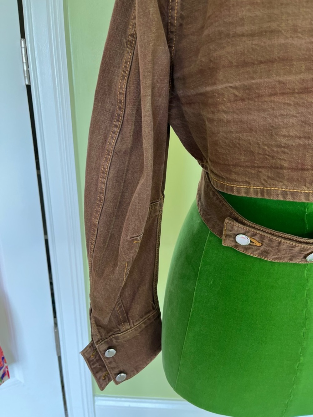 Eckhaus Latta Brown Eclipse Denim Jacket - Picture 5 of 7